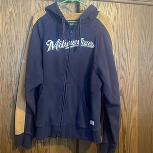 Milwaukee Brewers Zip-Up - 80% Cotton / 20% Polyester